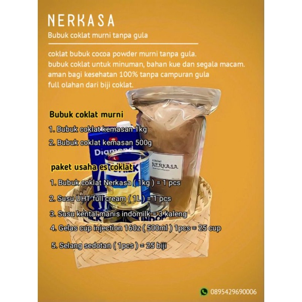 

Bubuk coklat Murni/ bubuk coklat pait kemasan 1kg-paket usaha jualan es coklat kekinian