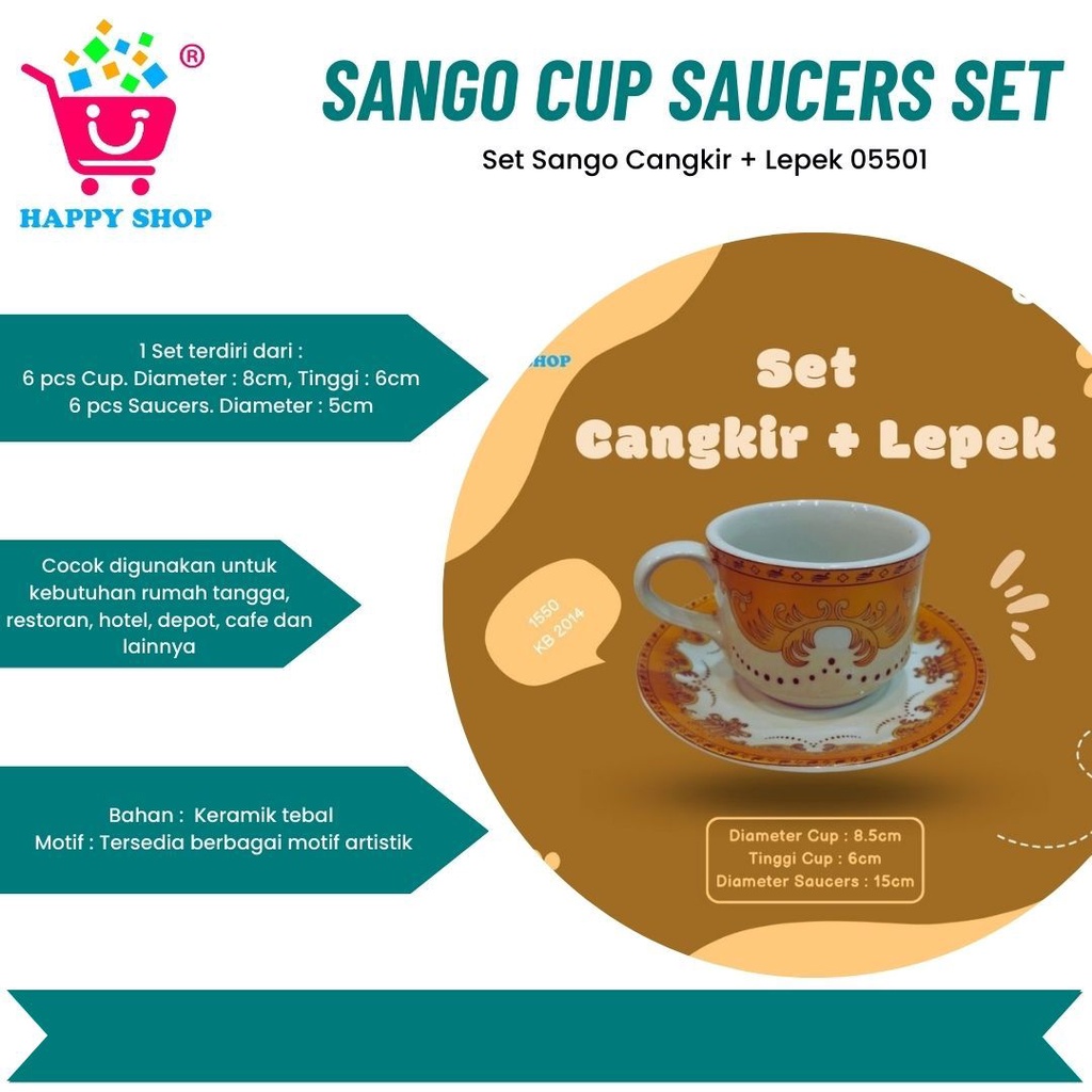Set Cangkir+Lepek 05501 / Cangkir Lepek