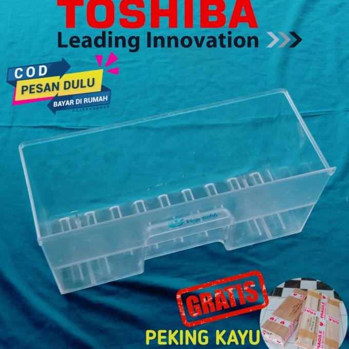Ready oke] RAK BOX SAYUR DAN BUAH KULKAS TOSHIBA GLACIO ORIGINAL BEKAS BERKUALITA