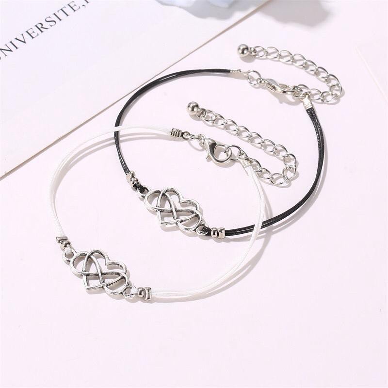 GP Sepasang Gelang Aksesoris Couple Gelang Simple Hadiah isi 2 pcs