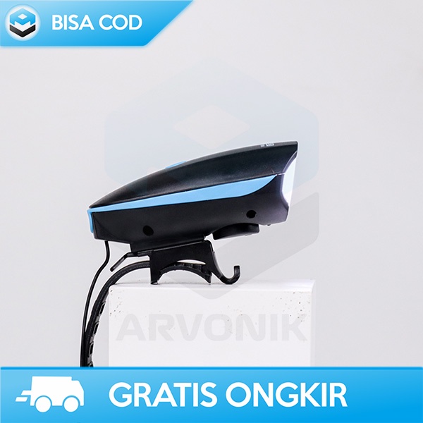 LAMPU SEPEDA DENGAN KLAKSON BY TAFFLED 1200MAH RECHARGEABLE WATERPROOF