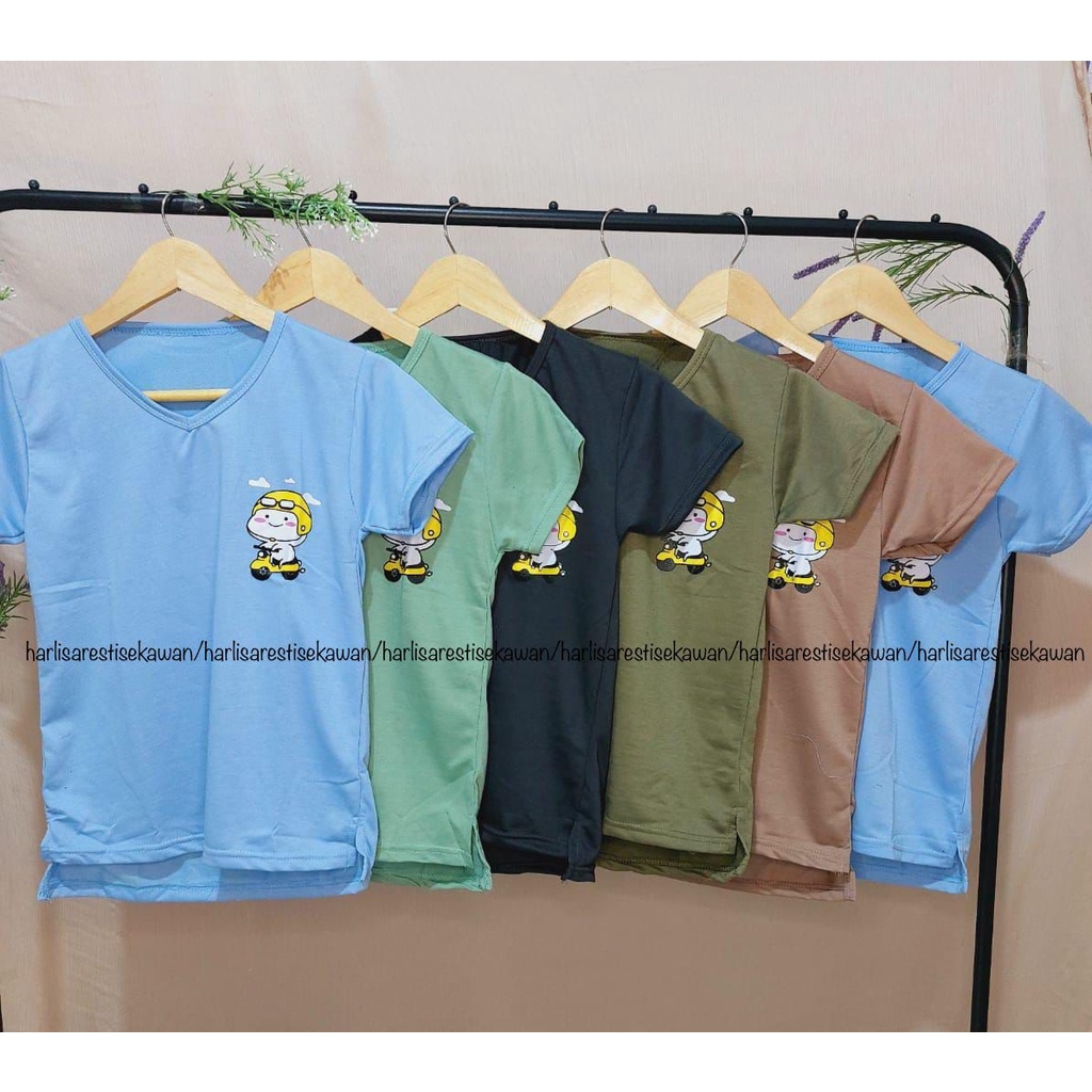 Kaos anak 4-5 Tahun/ Kaos Anak 6 Warna/Baju Anak Perempuan Murah