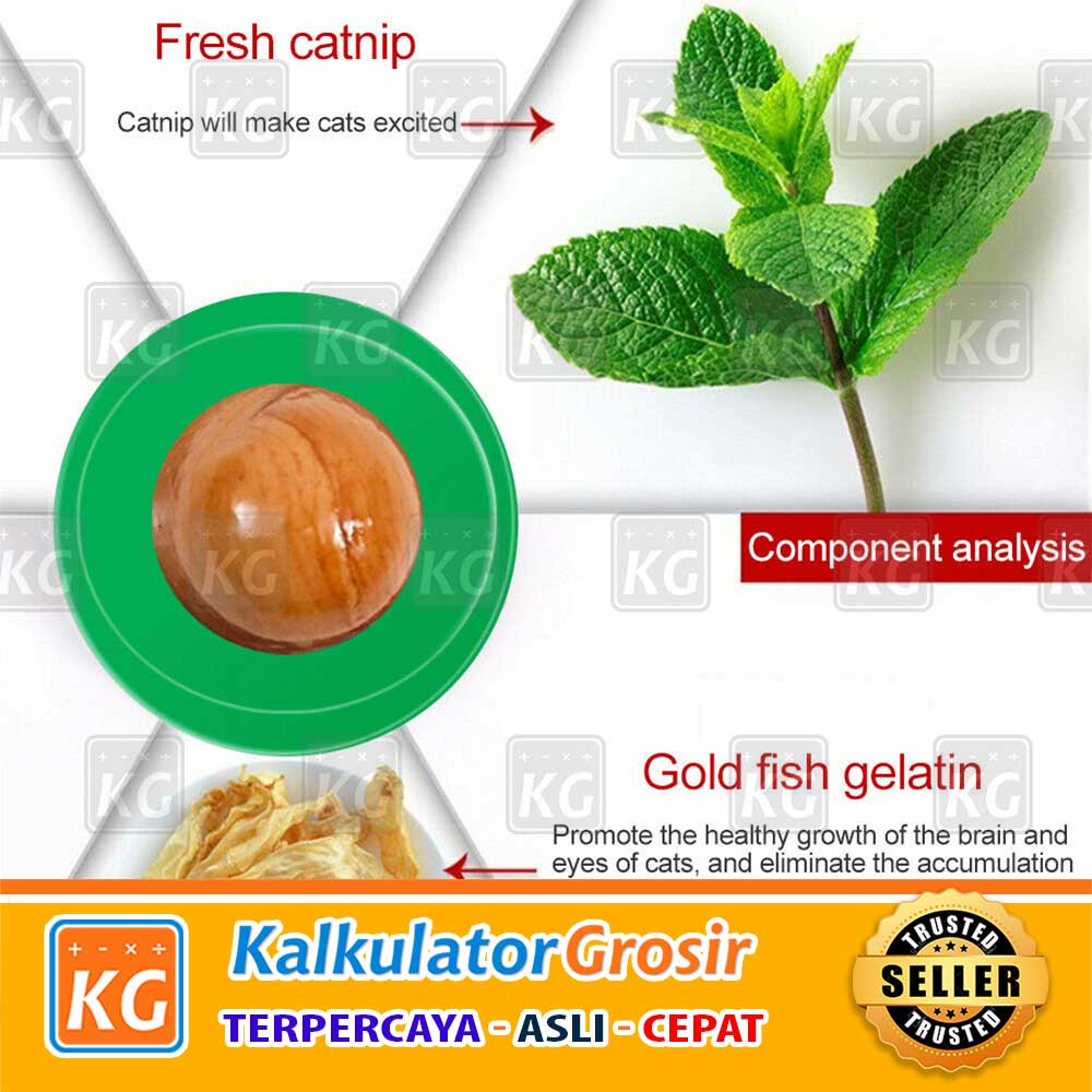 Catnip Permen - Catnip Ball Bola Permen Untuk Kesehatan Kucing Cemilan snack permen Catnip