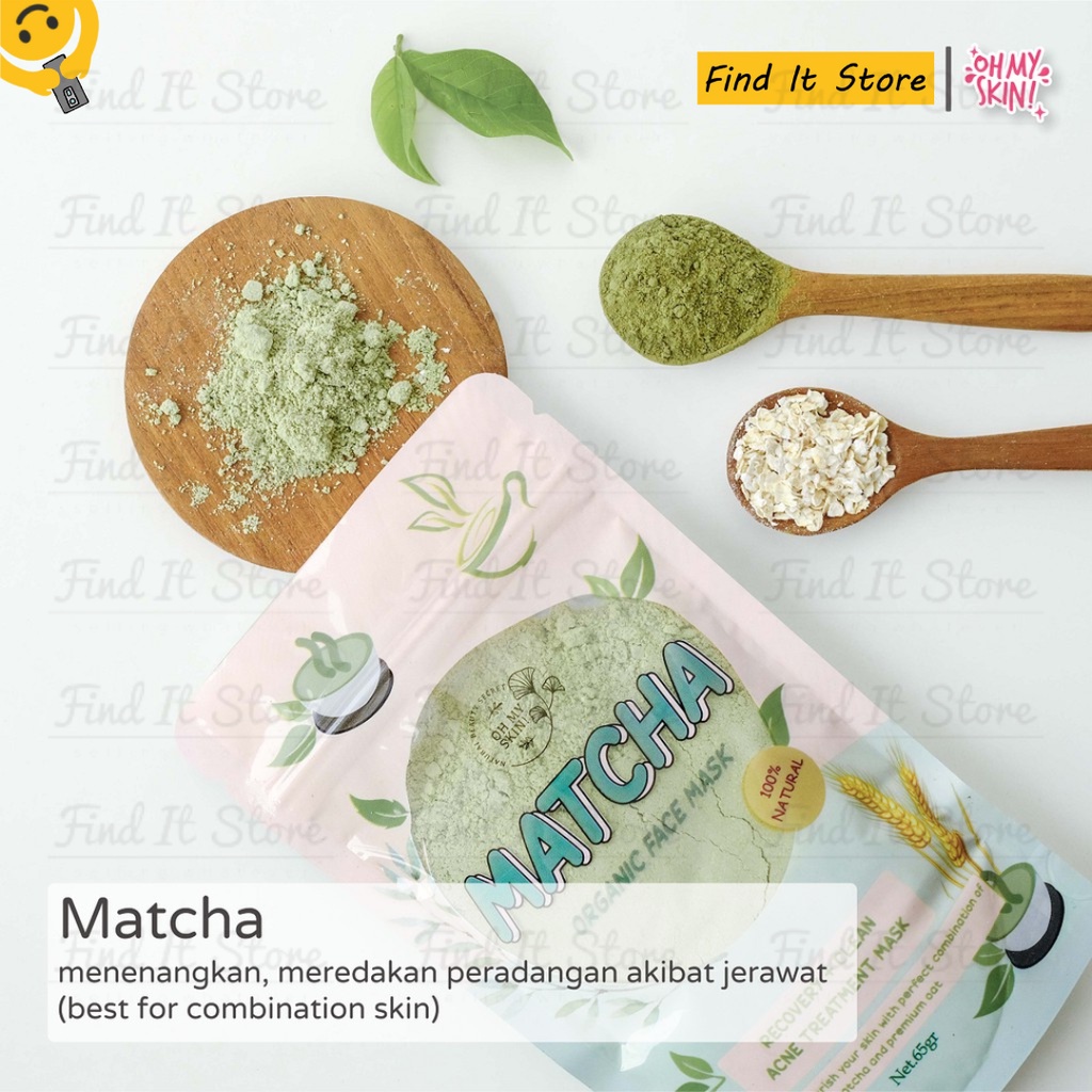 Oh My Skin! Masker Organik 65gr &amp; 25gr | Organic Face Mask | Masker Bubuk Original 100% BPOM