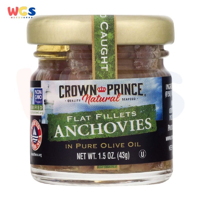 

CROWN PRINCE NATURAL FLAT FILLETS OF ANCHOVIES IN PURE OLIVE OIL 43G