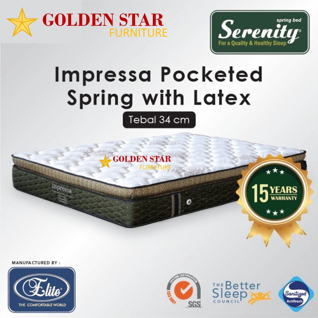 Kasur LATEX Pocket TERMURAH Impressa ELITE spring bed 120/160/180 springbed per matras