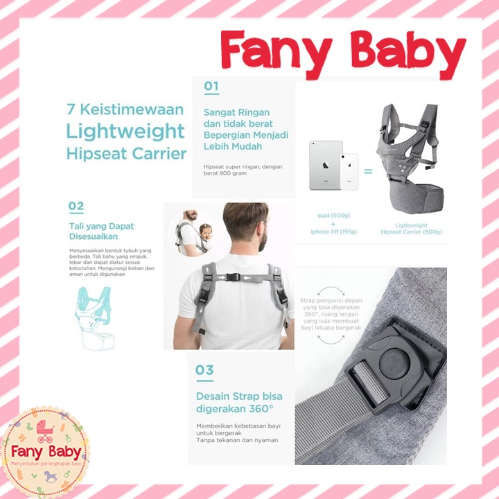 MOOIMOM LIGHTWEIGHT HIPSEAT / GENDONGAN BAYI