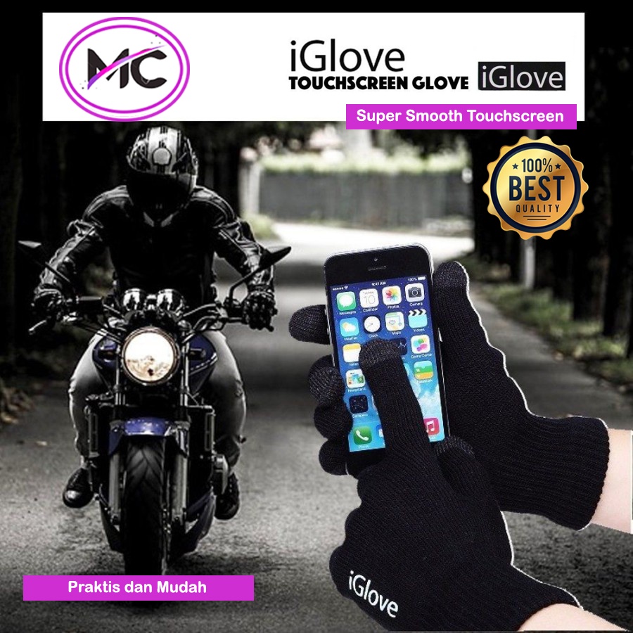 Sarung Tangan Motor Touchscreen iGlove Touch Screen Aksesoris Handphone HP I Glove Layar Sentuh