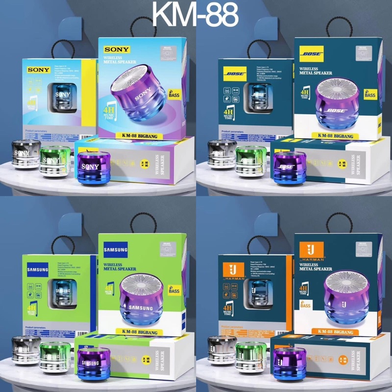 Speaker Bluetooth Mini Besi KM-66 KM-77 KM-88 •SAM •J •BOSS •SONNY BY SMOLL