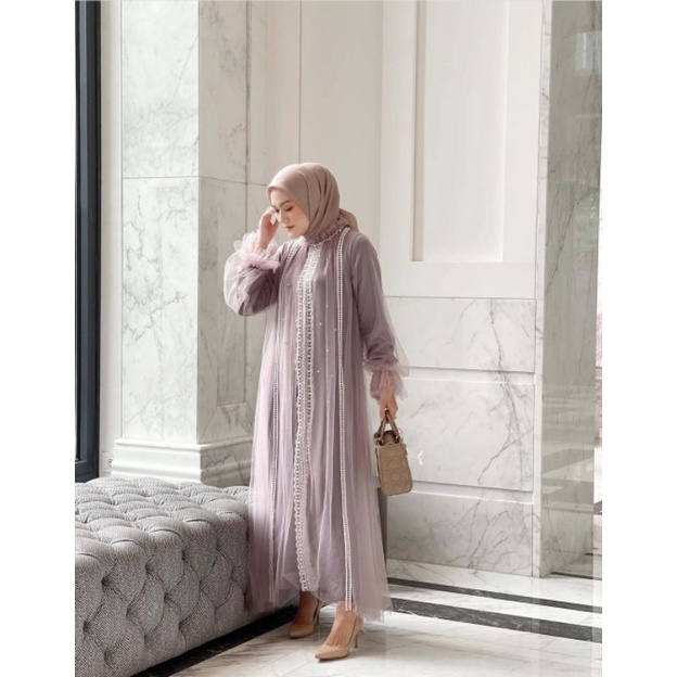Signature Raya Dress - Dove by Vanilla Hijab (NEW)
