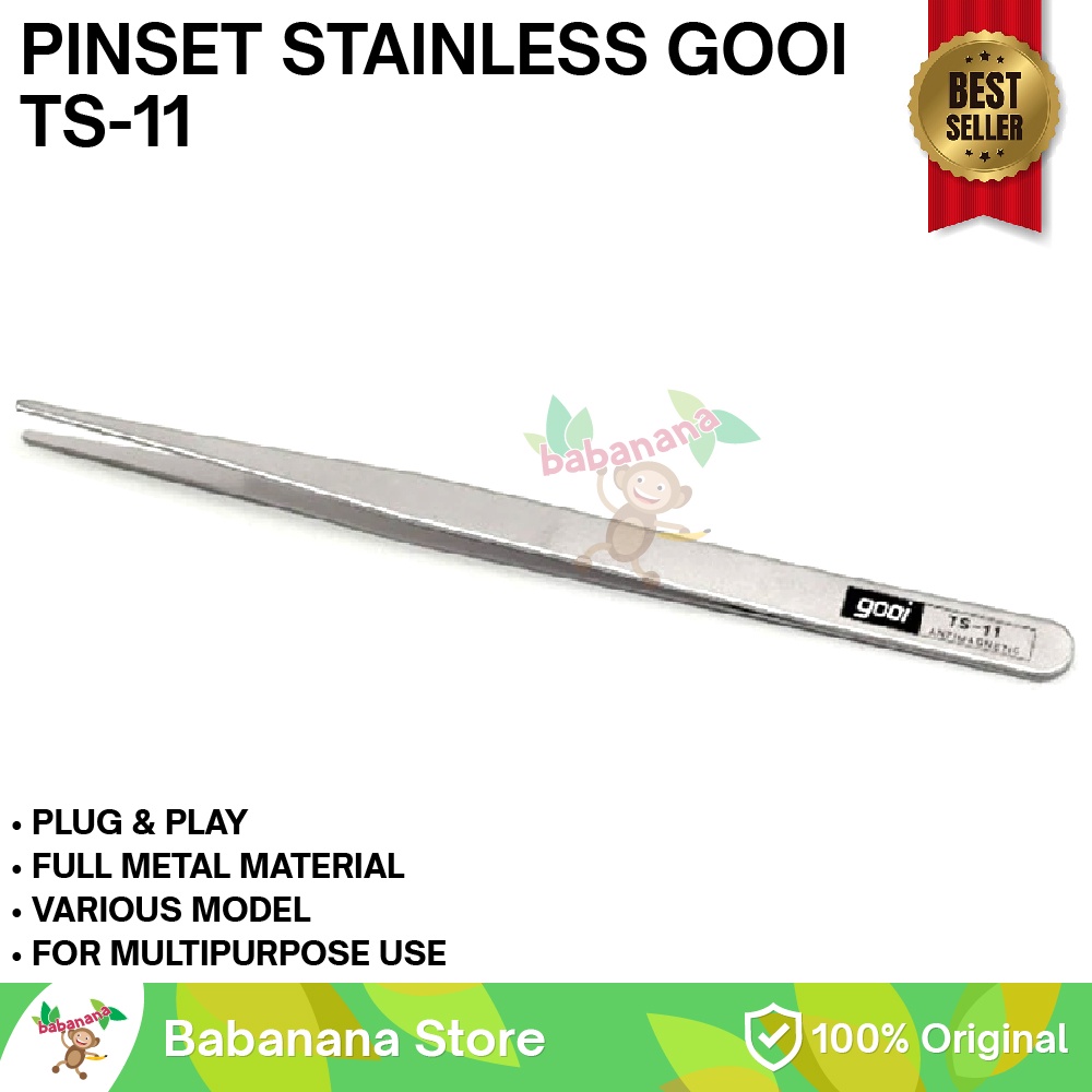 Pinset Lurus Pinset Bengkok Pinset Lancip Tweezer Anti Karat