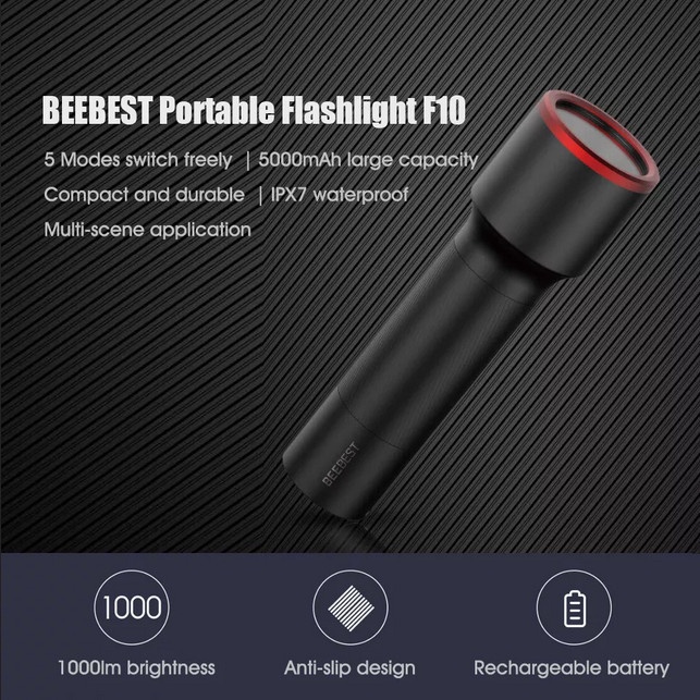 Terlaris Beebest Flashlight F10 1000 Lm / F8 500 Lumens Senter Portable Mini