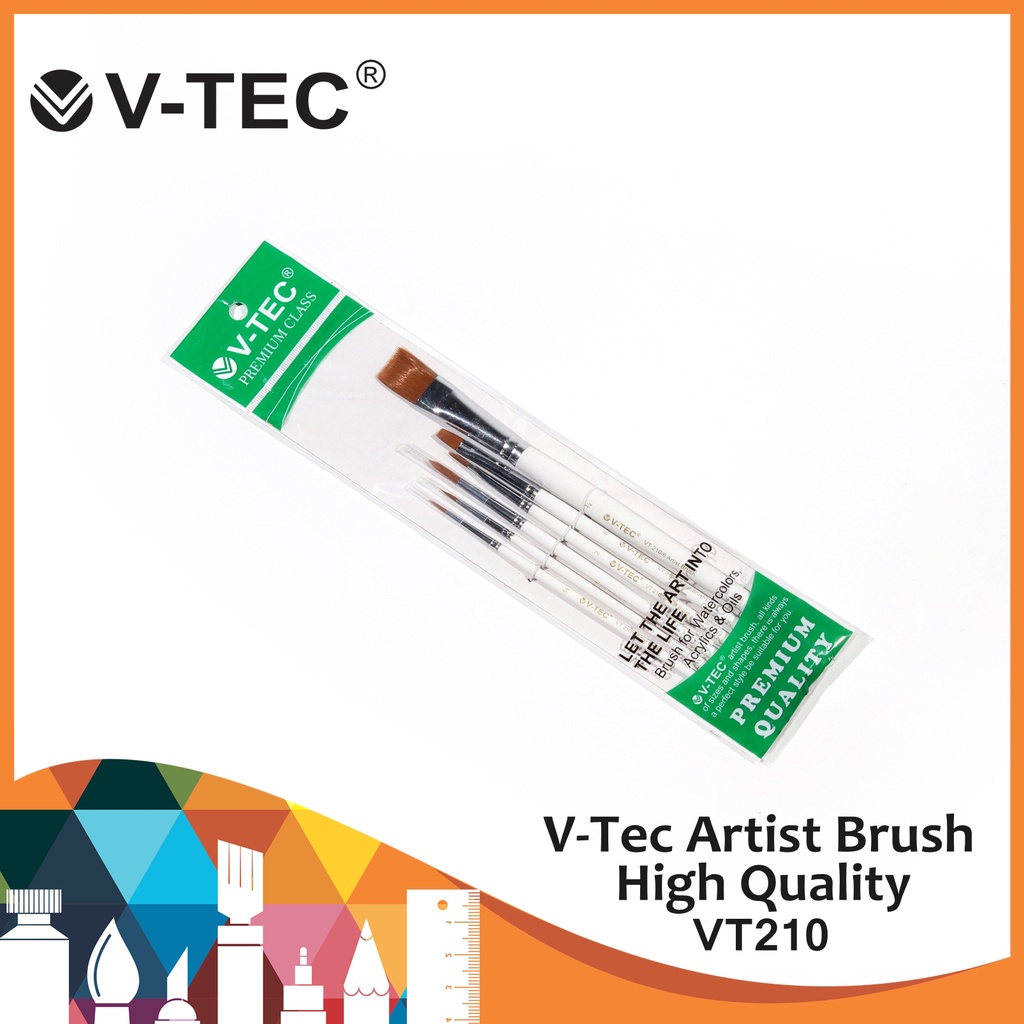

V-Tec Brushes VT 210/6 Premium Class / Kuas Lukis VTec / Kuas Lukis / V-Tec VT210/6 / VTEC BRUSHES