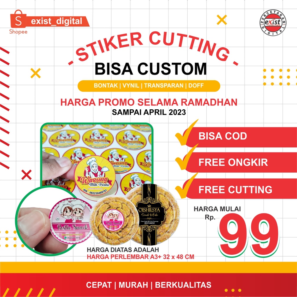 

CETAK STIKER CUTTING LABEL MAKANAN