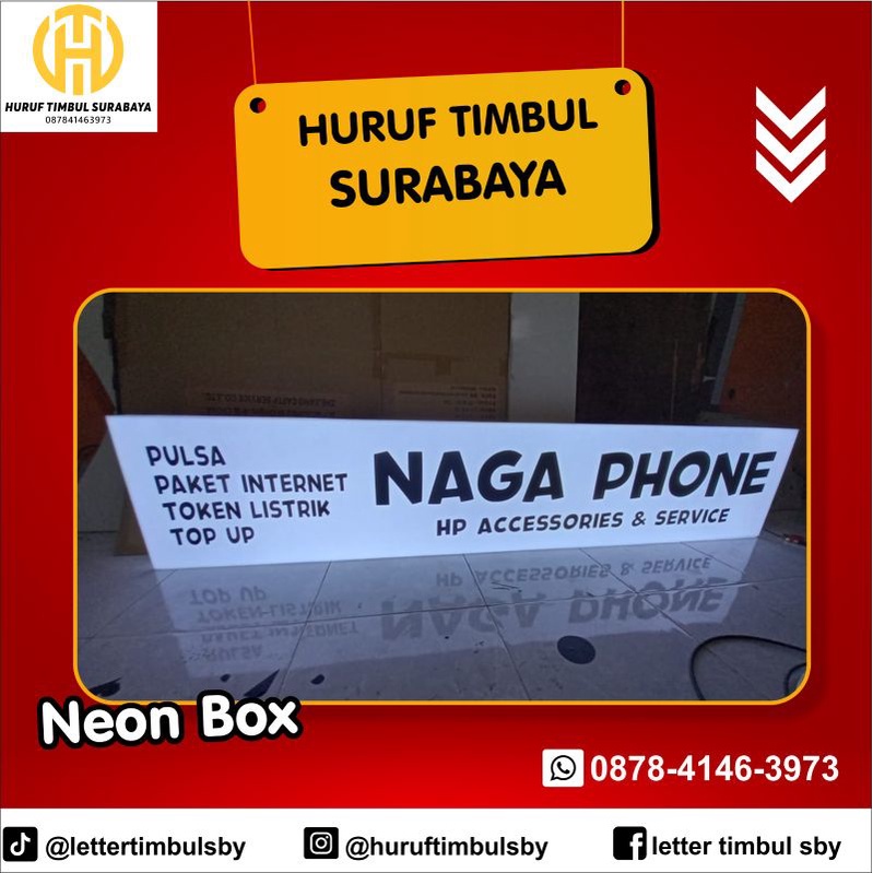 Jual Neon Box Custom Neonbox Akrilik LED Neon Box Full Acrylic