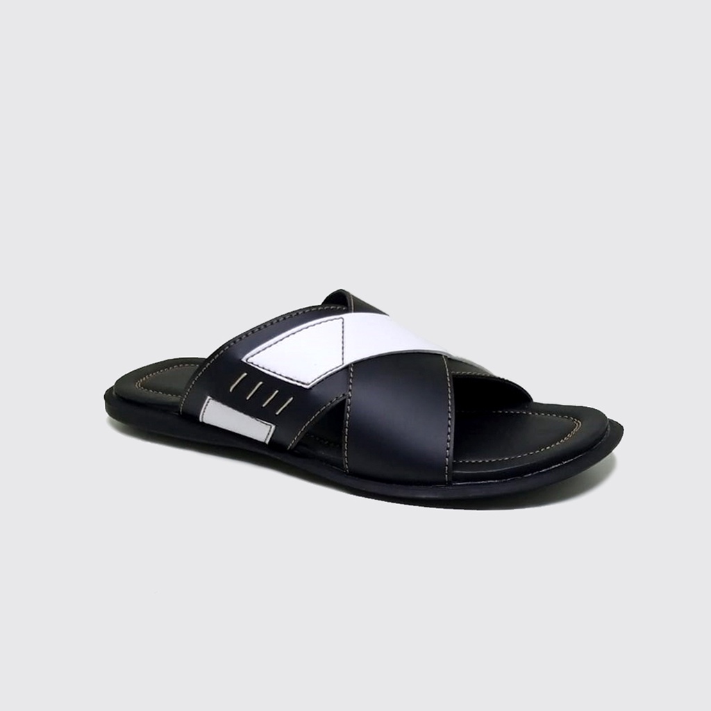 ARDOLPH X ZAGIB | Sandal Pria White Big Size Slide Flat / Sendal Selop Cowok Ukuran Besar Jumbo 44-45-46-47-48