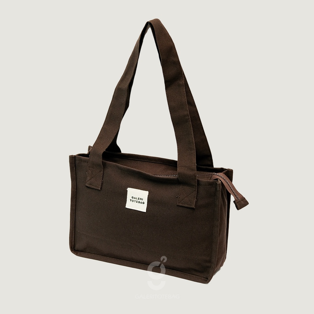 GREIGE TOTEBAG KANVAS POLOS/ TOTEBAG