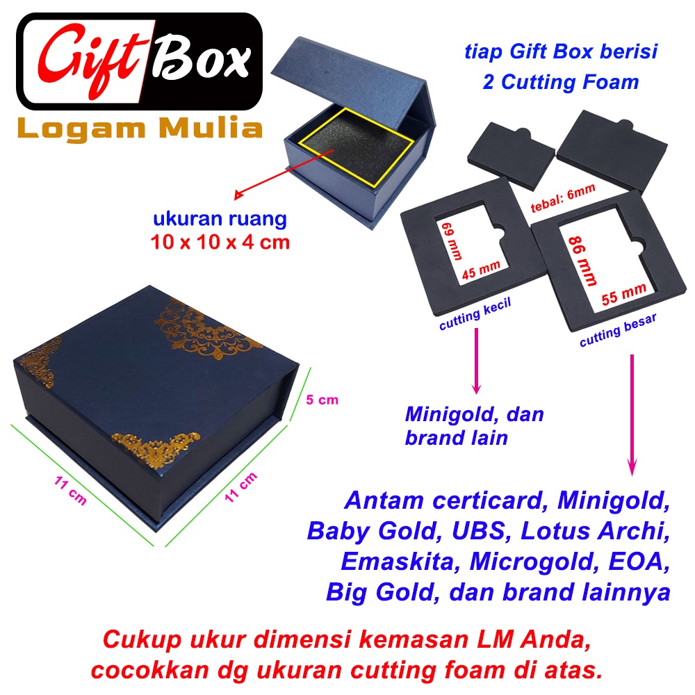 Gift Box LM Idul Fitri Hadiah Kado Hampers Lebaran untuk Antam dan Emas Lainnya - Kotak Emas