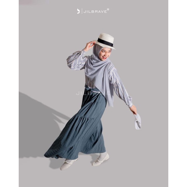 Emma Dress Jilbrave || Gamis 2 in 1 || Size M