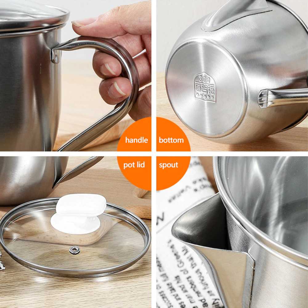 (BISA COD) FTIHSHP XINBAILI Panci Masak Soup Pot Drainer Stainless Steel 1000ml - KC0408