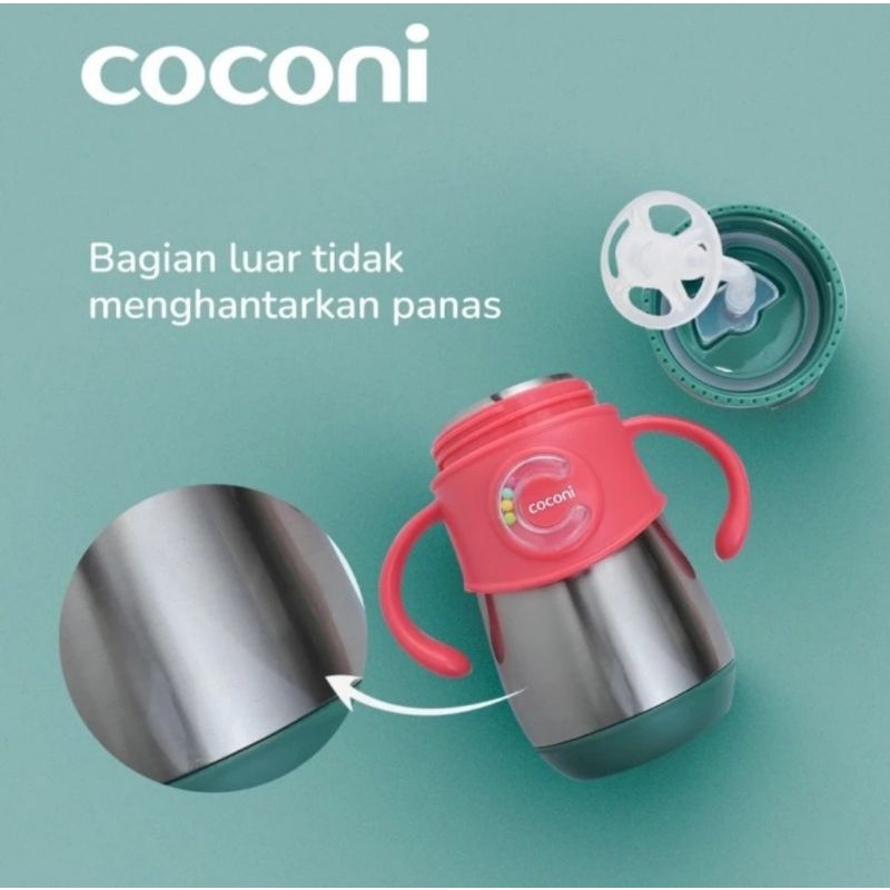 COCONI Stainless Steel Straw Bottle 240ml / Termos Botol Anak