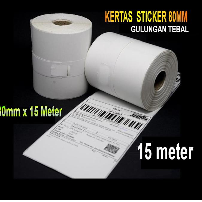 

↓ VQ - Kertas Stiker Label Printer Thermal 80x50mm Continuous 80 x 15 Meter zhsz7