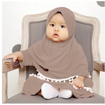 Baju Gamis Anak Perempuan 0-18 bulan Baju Muslim Bayi Dress Lebaran Gamis Bayi Lucu