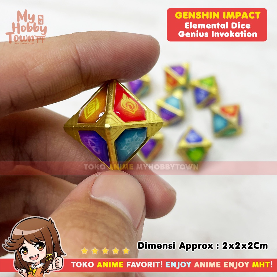 Dadu Genshin Impact Elemental Dice Genius Invokation Game