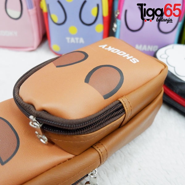 365 Tempat Pulpen Pensil / Kotak Pensil / Pencil Bag 6076 Larva BTS