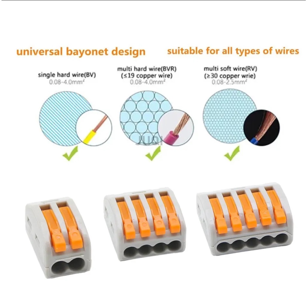 Terminal Block Penyambung Konektor Kabel Listrik 2 3 4 5 Pin