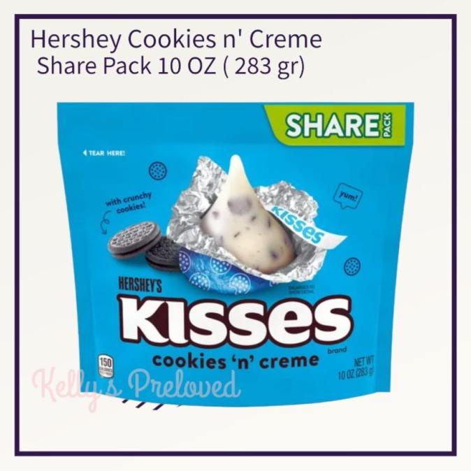 

HERSHEY'S KISSES COOKIES N' CREME 10 OZ | COKLAT HERSHEY 283 GR | USA