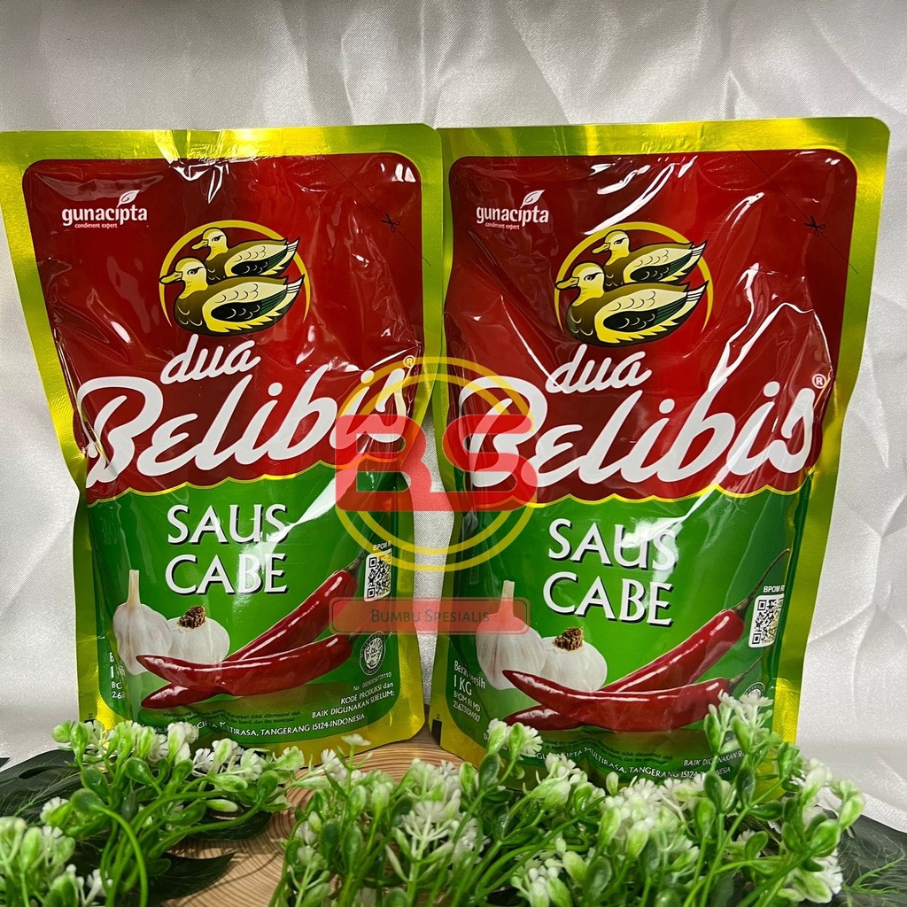 DUA BELIBIS SAUS SAMBEL / SAUS CABE POUCH 1KG / SAUS CABE BELIBIS ISI ULANG