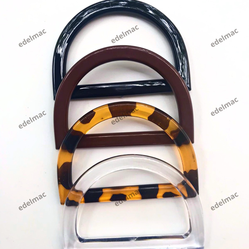 Gagang Tas D | Setengah Lingkar  Plastik Handbag | Half Circle Plastic | Handle Bag Accessories DIY