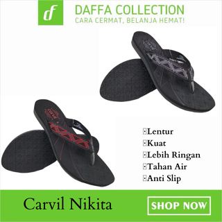 Carvil Sandal Wanita Original Sendal Jepit Cewek Dewasa Nikita Anti Air