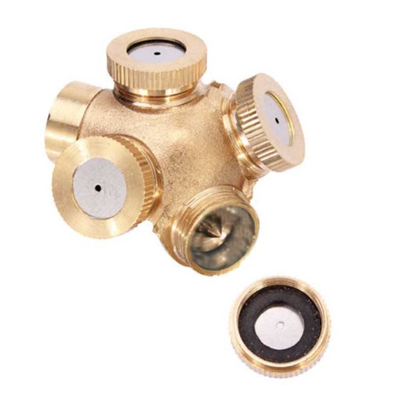 (BISA COD) FTIHSHP WHISM Sprinkler Spray Nozzle Air Irigasi Taman Brass 4 Holes - WCIC