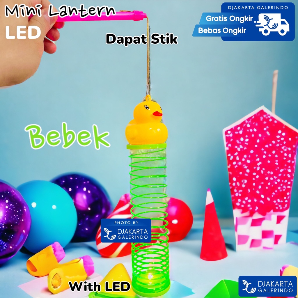 Mainan Anak Spring LED Rainbow Lampu Per LED Lampion Led karakter Led Rainbow Hello Kitty - Bebek - Doraemon - Minion
