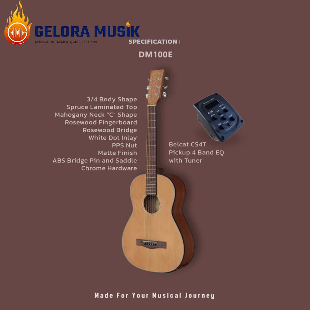 Gitar Akustik Elektrik Delta DM100E