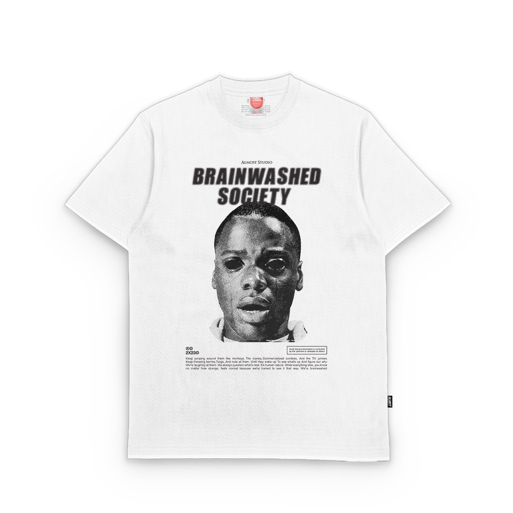 Almost Studio - T-Shirt - Brainwashed - White