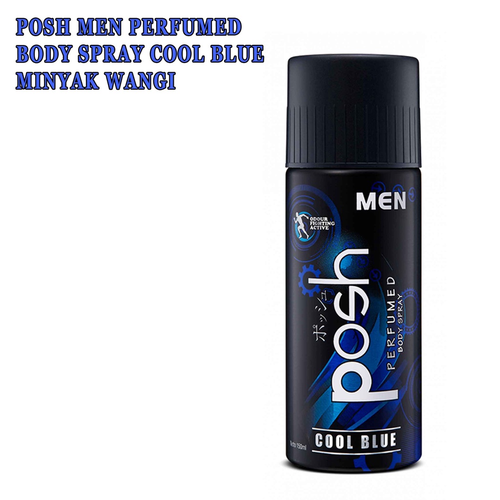 Minyak Wangi* Posh Men Perfumed Body Spray* Cool Blue* 150ml