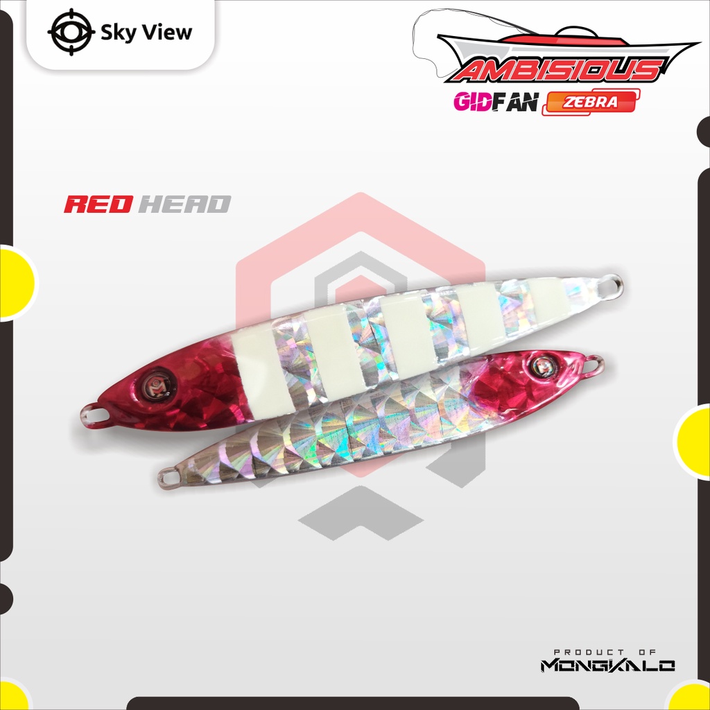 Mongkalo Ambisious Kipas GID-Zebra noMotif Candy 30 Red-Head