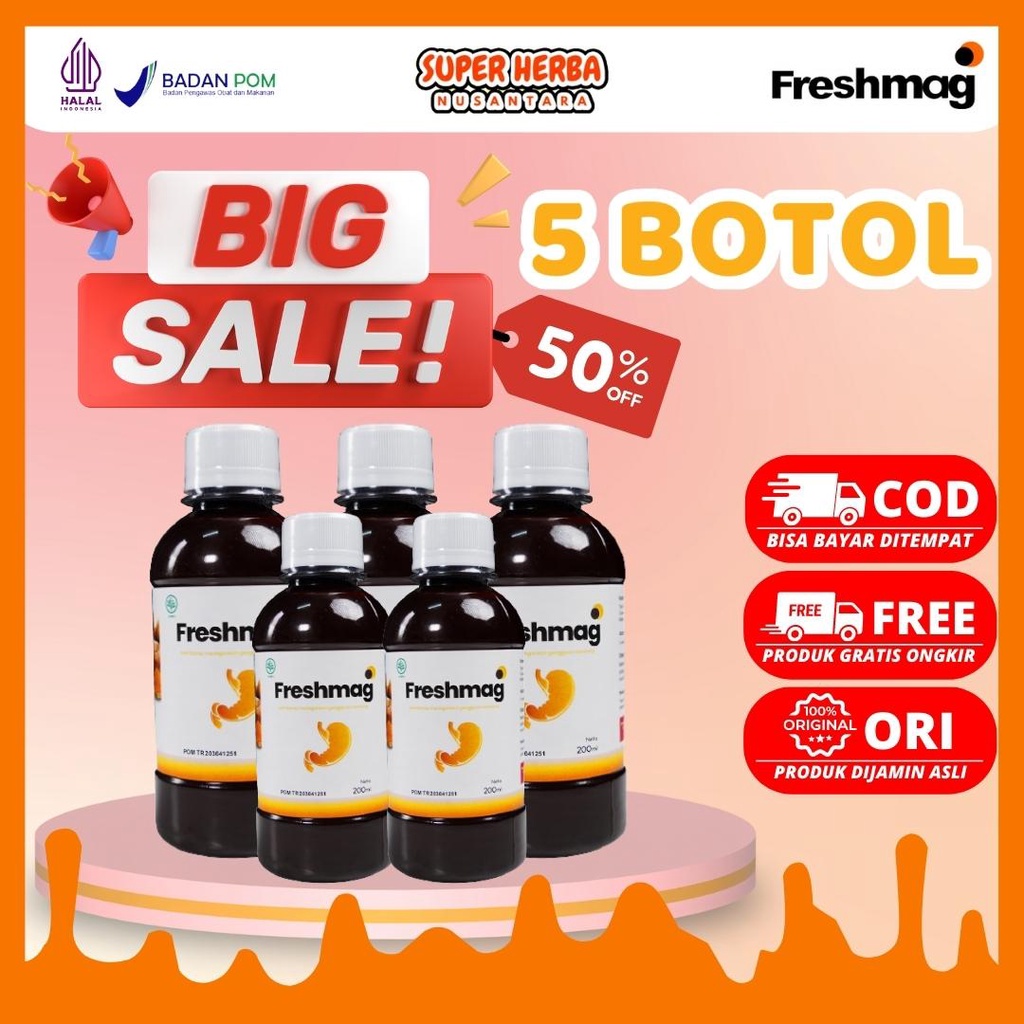 

[BIG SALE 5 BOTOL] | Freshmag | Madu Herbal Dari Bahan Alami Yang Membantu Mengatasi Masalah Asam Lambung Maag GERD