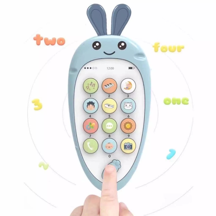 PROMO KADO HADIAH BABY TERUNIK Mainan Edukasi Ponsel HANDPHONE BABY MUSIK RABBIT Mobile Phone Mainan Baby Telephone Kelinci- kado Hadiah Ulang Tahun Anak laki-laki perempuan usia 3 4 5 6 7 8 Bulan