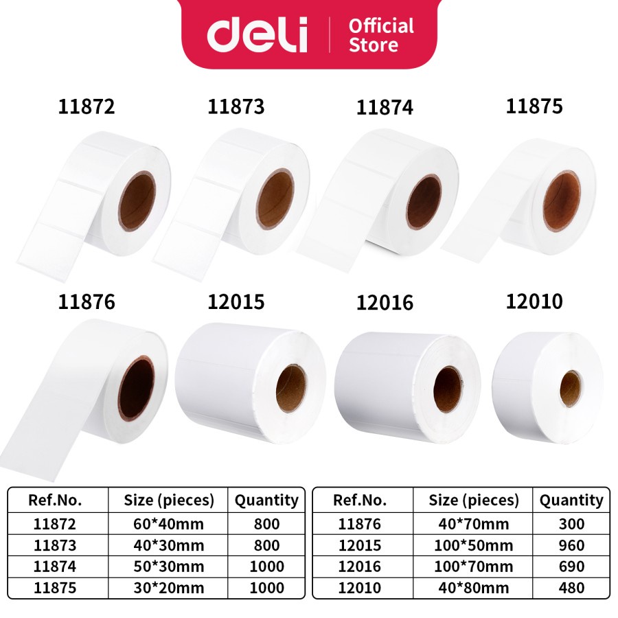 

Kertas Thermal Deli 11875 30X20mm