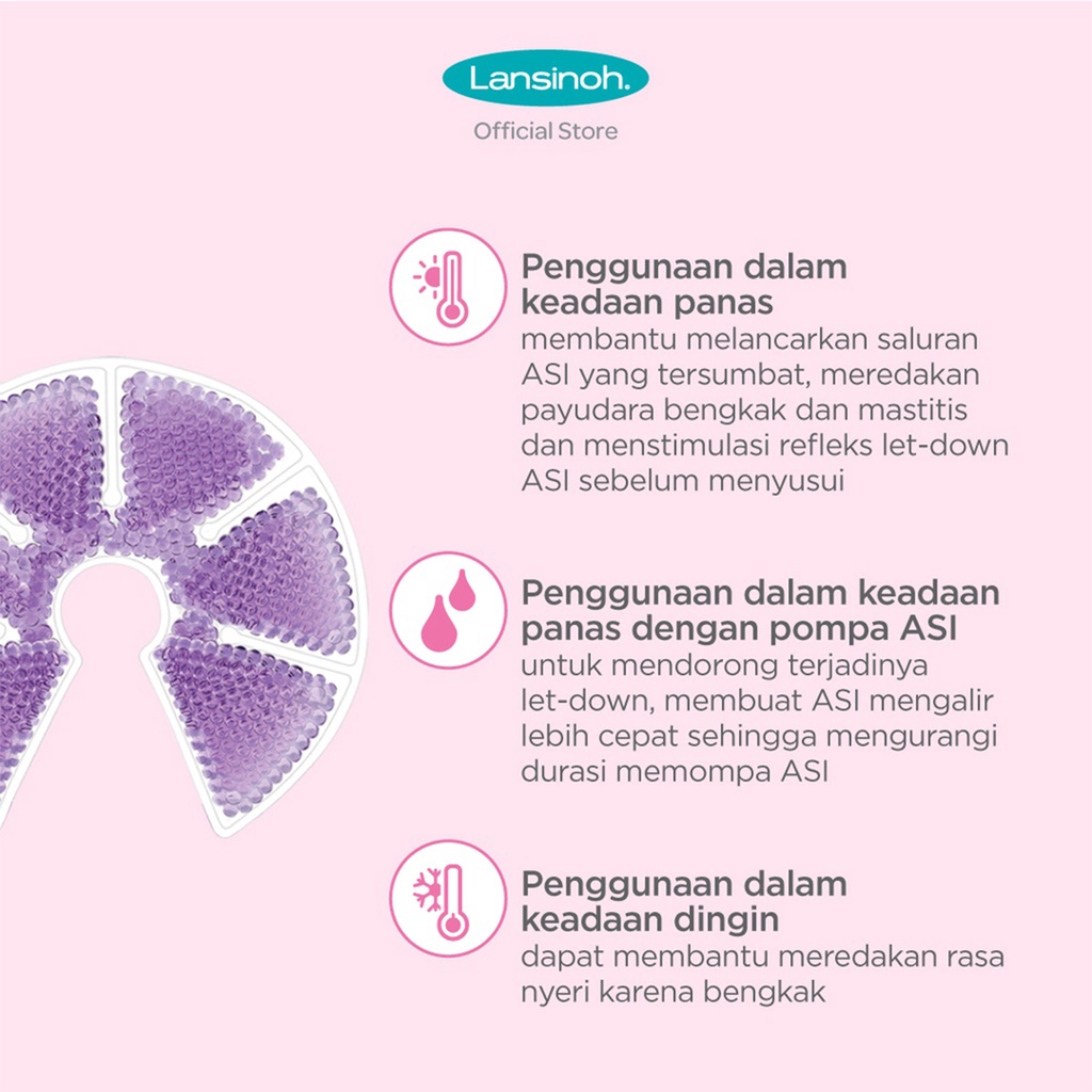 LANSINOH 3 in1 Breast Therapy Kompres Payudara Hot on Cold 2 Resuable pack