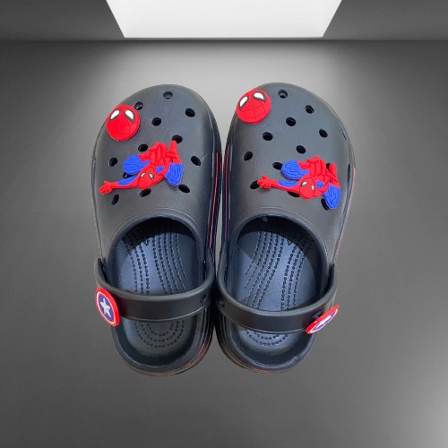 Sanlie Sandal Anak Model Bakpao Karakter Spiderman dengan Tali Pelindung Karakter Kapten Amerika Anti Licin (Merk Dua Kaki) S230/231S