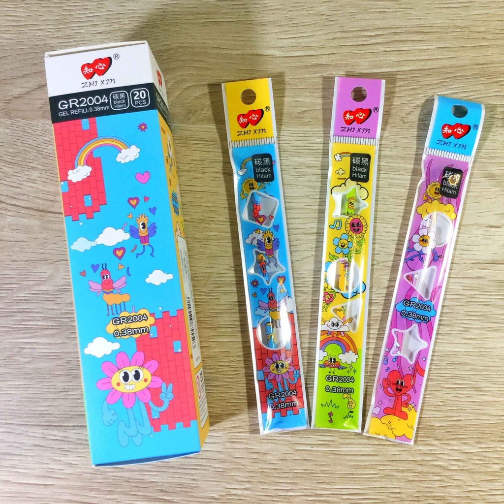

(PAK) Refill Isi Ulang Zhi Xin GR2004 / Isi Pulpen Zhi Xin 0.38mm / Tinta Hitam