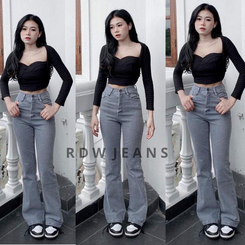 RDW-Jeans Hw Cutbray Alexa-Streetch jeans Premium