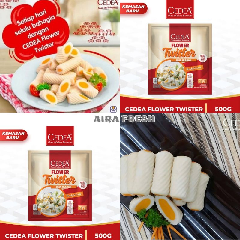 

Cedea Flower Twister 500GR ikan Olahan kue ikan gulung frozen food Makanan beku