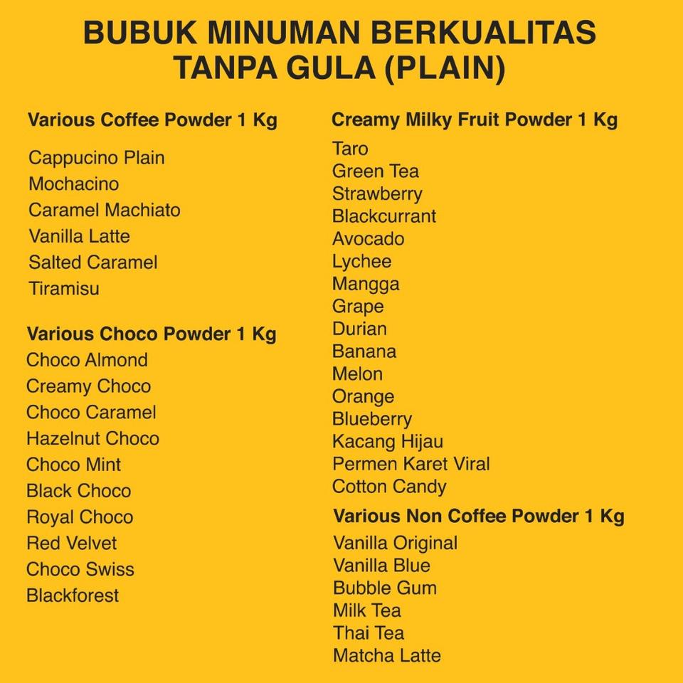 

『PENJUALAN CEPAT』⚡BEST SELLER⚡ Grosir Serbuk Minuman Aneka Rasa Bubuk Minuman Kekinian Harga Grosir Bubuk Minuman Aneka Rasa Premium Powder Drink JPS 1Kg Bubuk Minuman Terbaik