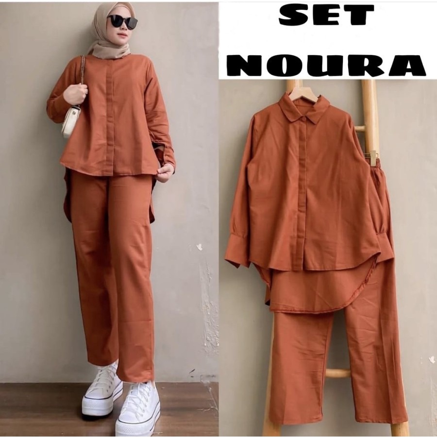 BAJU SETELAN NAURA SET JUMBO XL MATT FULL SHAKILA BAJU ATASAN DAN CELANA OOTD HARI RAYA IDUL FITRI K